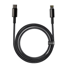Кабель Baseus Tungsten Gold Fast Charging Data Cable Type-C to Lightning PD 20W 2.4А 2m Черный