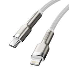 Кабель Baseus Cafule Metal Cable Type-C to Lightning PD 20W 2.4А 2m Білий