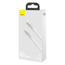 Кабель Baseus Cafule Metal Cable Type-C to Lightning PD 20W 2.4А 2m Білий