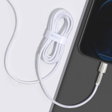 Кабель Baseus Cafule Metal Cable Type-C to Lightning PD 20W 2.4А 2m Білий