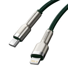 Кабель Baseus Cafule Metal Cable Type-C to Lightning PD 20W 2.4А 2m Зеленый