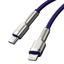 Кабель Baseus Cafule Metal Cable Type-C to Lightning PD 20W 2.4А 2m Фиолетовый