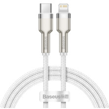 Кабель Baseus Cafule Metal Cable Type-C to Lightning PD 20W 2.4А 1m Білий