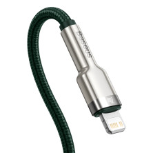 Кабель Baseus Cafule Metal Cable Type-C to Lightning PD 20W 2.4А 1m Зелений