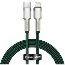 Кабель Baseus Cafule Metal Cable Type-C to Lightning PD 20W 2.4А 1m Зелений