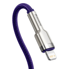 Кабель Baseus Cafule Metal Cable Type-C to Lightning PD 20W 2.4А 1m Фіолетовий