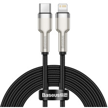 Кабель Baseus Cafule Metal Cable Type-C to Lightning PD 20W 2.4А 2m Чорний