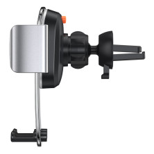 Автодержатель для телефона Baseus Easy Control Clamp Air Outlet Version на торпедо и в воздуховод Серебристый