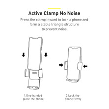Автодержатель для телефона Baseus Easy Control Clamp Air Outlet Version в воздуховод Серебристый