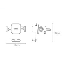 Автодержатель для телефона Baseus Easy Control Clamp Air Outlet Version в воздуховод Серебристый