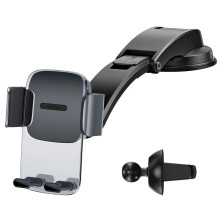 Автотримач для телефону Baseus Easy Control Clamp Air Outlet Version на торпедо та повітропровід Чорний