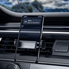 Автодержатель для телефона Baseus Steel Cannon Air Outlet Car Mount в воздуховод Черный