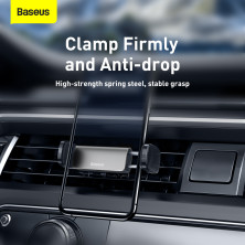 Автодержатель для телефона Baseus Steel Cannon Air Outlet Car Mount в воздуховод Серебристый