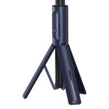Селфи-монопод Baseus Traveler Bluetooth Tripod 2in1 с функцией штатива и пультом Bluetooth Синий