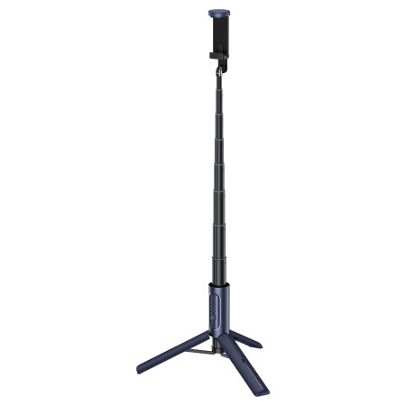 Селфи-монопод Baseus Traveler Bluetooth Tripod 2in1 с функцией штатива и пультом Bluetooth Синий