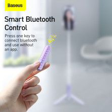 Селфи-монопод Baseus Traveler Bluetooth Tripod 2in1 с функцией штатива и пультом Bluetooth Фиолетовый