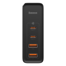 Мережевий зарядний пристрій Baseus Quick GaN2 Pro QC4.0+PD3.0 100W 2USB+2Type-C 5A + кабель Baseus Type-C to Type-C 100W 20V/5A 1м Чорний