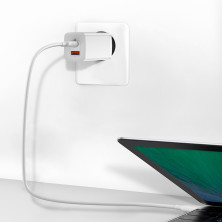 Сетевое зарядное устройство Baseus Quick GaN2 Lite QC4.0+PD3.0 65W USB+Type-C 5A Белый