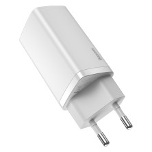 Сетевое зарядное устройство Baseus Quick GaN2 Lite QC4.0+PD3.0 65W USB+Type-C 5A Белый