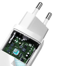 Сетевое зарядное устройство Baseus Quick GaN2 Lite QC4.0+PD3.0 65W USB+Type-C 5A Белый