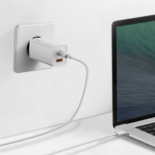 Сетевое зарядное устройство Baseus Quick GaN2 Lite QC4.0+PD3.0 65W USB+Type-C 5A Белый