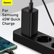 Сетевое зарядное устройство Baseus Quick GaN2 Lite QC4.0+PD3.0 65W USB+Type-C 5A Черный