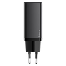 Сетевое зарядное устройство Baseus Quick GaN2 Lite QC4.0+PD3.0 65W USB+Type-C 5A Черный