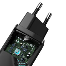 Сетевое зарядное устройство Baseus Quick GaN2 Lite QC4.0+PD3.0 65W USB+Type-C 5A Черный