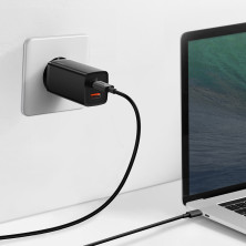 Сетевое зарядное устройство Baseus Quick GaN2 Lite QC4.0+PD3.0 65W USB+Type-C 5A Черный