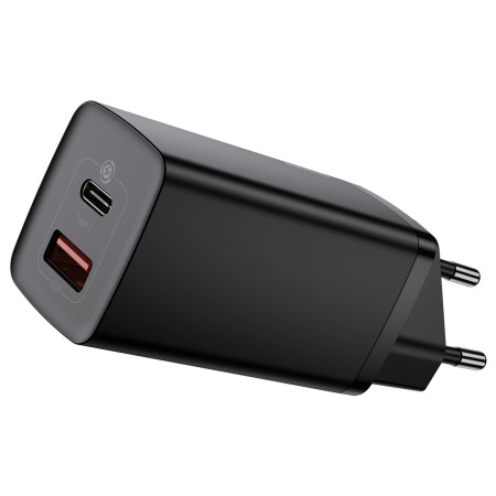 Сетевое зарядное устройство Baseus Quick GaN2 Lite QC4.0+PD3.0 65W USB+Type-C 5A Черный