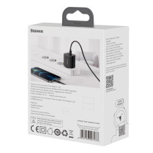 Сетевое зарядное устройство Baseus Compact Quick Charger QC3.0+PD3.0 20W USB+Type-C 3A Черный