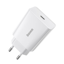 Мережевий зарядний пристрій Baseus Speed Mini Quick Charger 1C PD3.0 20W Type-C 3A Білий
