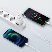 Мережевий зарядний пристрій Baseus Compact Quick Charger QC3.0+PD3.0 20W USB+Type-C 3A Білий