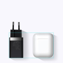 Сетевое зарядное устройство Baseus Super Si Pro Quick Charger QC3.0+PD3.0 30W USB+Type-C 3A Черный