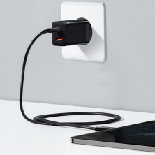 Сетевое зарядное устройство Baseus Super Si Pro Quick Charger QC3.0+PD3.0 30W USB+Type-C 3A Черный