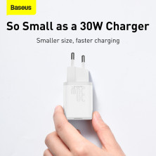 Сетевое зарядное устройство Baseus Super Si Quick Charger 1C PD3.0 30W Type-C 3A Белый
