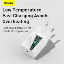 Сетевое зарядное устройство Baseus Super Si Quick Charger 1C PD3.0 30W Type-C 3A Белый