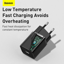 Сетевое зарядное устройство Baseus Super Si Quick Charger 1C PD3.0 30W Type-C 3A Черный