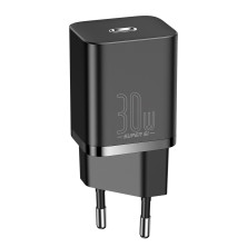 Мережевий зарядний пристрій Baseus Super Si Quick Charger 1C PD3.0 30W Type-C 3A Чорний