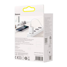 Сетевое зарядное устройство Baseus Super Si Pro Quick Charger QC3.0+PD3.0 30W USB+Type-C 3A Белый
