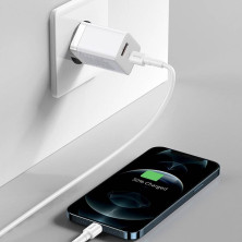 Сетевое зарядное устройство Baseus Super Si Pro Quick Charger QC3.0+PD3.0 30W USB+Type-C 3A Белый