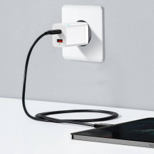 Сетевое зарядное устройство Baseus Super Si Pro Quick Charger QC3.0+PD3.0 30W USB+Type-C 3A Белый