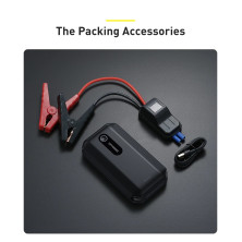 Пускозарядное устройство Бустер Baseus AIR Car Jump Starter Super Energy 3in1 12V 10000mAh 1000A с функцией Павербанка 5V/2.4A и LED фонарика Черный
