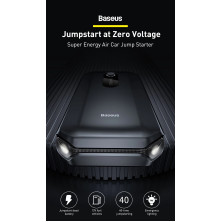 Пускозарядное устройство Бустер Baseus AIR Car Jump Starter Super Energy 3in1 12V 10000mAh 1000A с функцией Павербанка 5V/2.4A и LED фонарика Черный