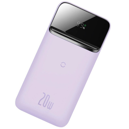 УМБ Baseus Magnetic 1in2 10000mAh 20W 3A QC3.0+PD3.0 с Беспроводной зарядкой Qi 10W Фиолетовый