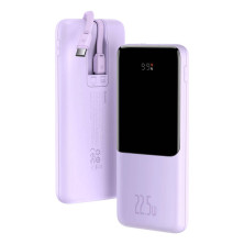 УМБ Baseus Elf Digital Display Fast Charge 10000mAh 22.5W 5A з технологією QC3.0+PD3.0 та iP 20W+Type-C 22.5W кабелем Фіолетовий