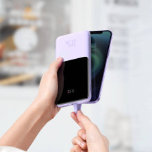 УМБ Baseus Elf Digital Display Fast Charge 10000mAh 22.5W 5A з технологією QC3.0+PD3.0 та iP 20W+Type-C 22.5W кабелем Фіолетовий