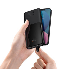 УМБ Baseus Elf Digital Display Fast Charge 10000mAh 22.5W 5A з технологією QC3.0+PD3.0 та iP 20W+Type-C 22.5W кабелем Чорний