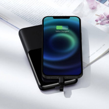 УМБ Baseus Elf Digital Display Fast Charge 10000mAh 22.5W 5A з технологією QC3.0+PD3.0 та iP 20W+Type-C 22.5W кабелем Чорний