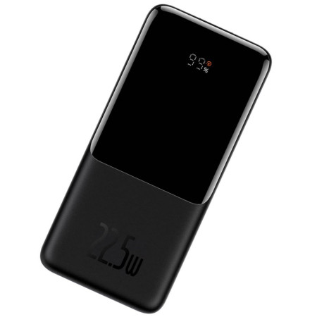УМБ Baseus Elf Digital Display Fast Charge 10000mAh 22.5W 5A з технологією QC3.0+PD3.0 та iP 20W+Type-C 22.5W кабелем Чорний